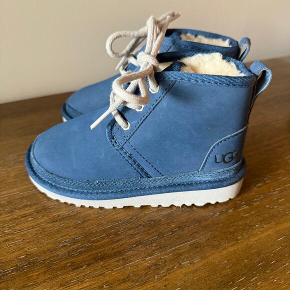 UGG Kids Neumel Navy Blue Gray Lace Up Boots- Size 10T (Toddler) - Picture 1 of 10